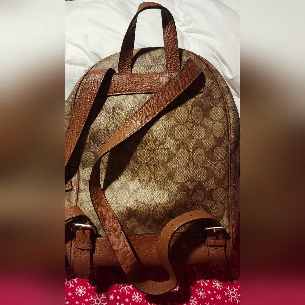 Coach Kenley Signature Backpack w/Stripe - Picture 2 of 9